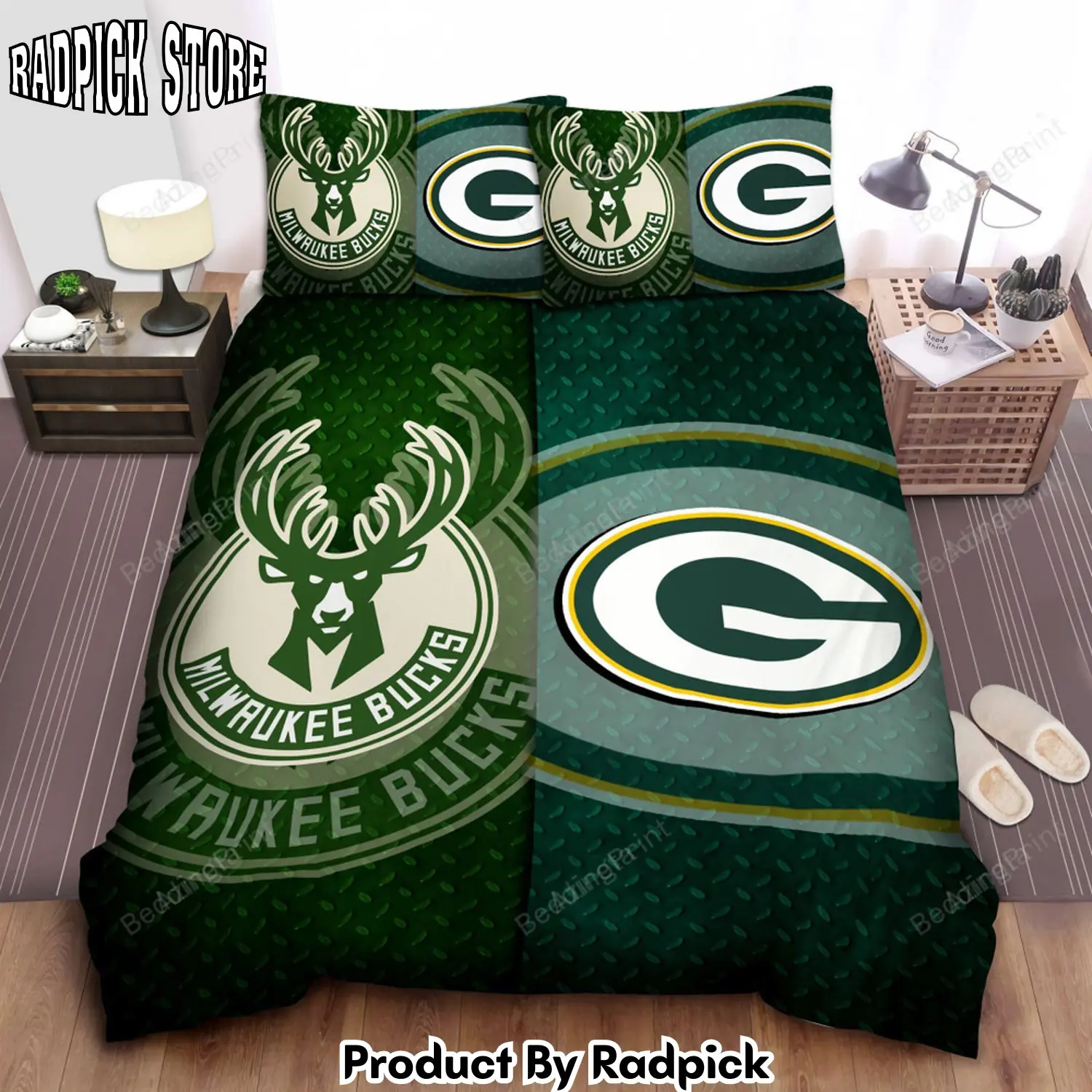 Radpick sports wisconsin sport teams bed sheets duvet cover bedding sets rp3272047